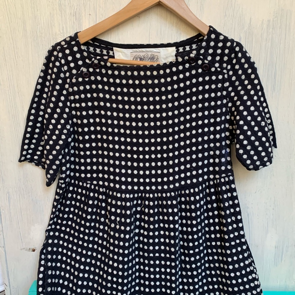 Ace & Jig dress, woven black and white polka dot